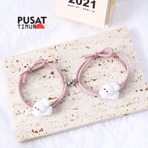 2 Pcs Gelang Couple Magnet Kelinci Beruang Bisa Jadi Ikat Rambut I PUSAT TIMUR