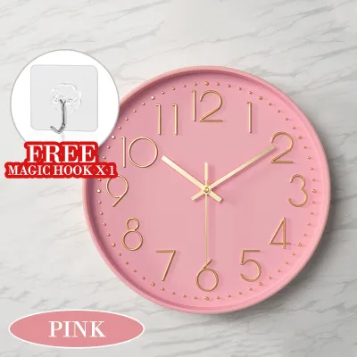 30cm Japan Silent Digital Wall Clock Quartz Movement Clocks Living Room Home Decor