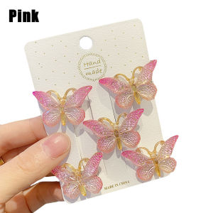 Cute Vivid Butterfly Hairclips 5 Pcs/Set for Women Baby Girls and Kids Hair Decor
