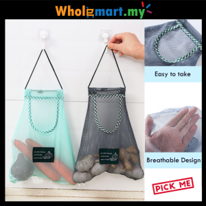 Wholemart Storage Bag Hanging Onion Garlic Vegetable Storage Bags Polyester Breathable