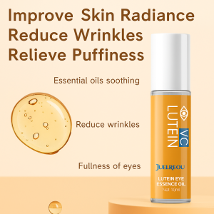 Dinkiss Lutein VC Eye Essence Oil Anti-wrinkle Eye Skin Massage Roller Serum Remove Dark Circle Lines Eye Bags Brighten Eye Area Care
