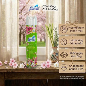 Bình xịt phòng chính hãng cao cấp Farcent (Hương Chanh/Oải Hương/Anh Đào/hoa hồng) 320ml phòng ngủ