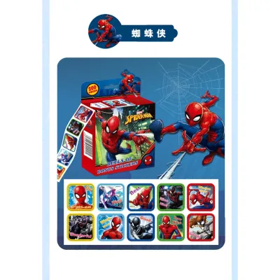 Cuộn 200 Sticker Khen Thưởng Cho Bé - Bộ Sưu Tập Hình Dán Siêu Nhân Spiderman Công Chúa Elsa Bé Cực Thích FULLBABY
