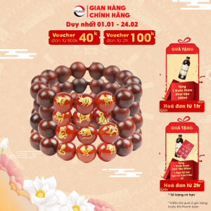 Vòng Tử Đàn Tam Hợp - Phong Thủy Tam Nguyên - Vòng phong thuỷ kích tài lộc tăng may mắn thu nạp quý nhân