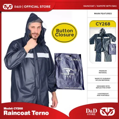 D&D | CY268 Quality Raincoat / Kapote Terno Button Closure (XLXXLXXXL)