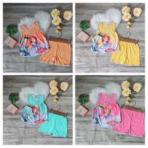 COMBO 3 bộ Đồ Bộ thun lạnh công chúa elsa cho bé gái từ 8 đến 22kg thời trang trẻ em Mimi Fashion2018