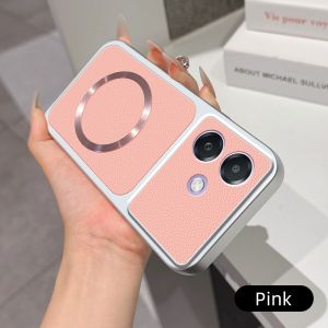 Business Simplicity For OPPO A3X A3 NFC A40M A60 A3i A5i A20 CPH2641 CPH2683 CPH2693 CPH2669 CPH3669 4G 5G Magnetic Back Cover Soft Leather Veneered Phone Silicone Casing