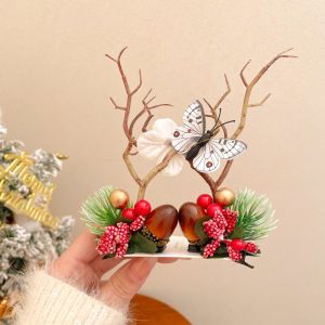 Christmas Childrens Antler Hair Clip Festive Atmosphere Side Clip Hairpin Hair Accessory Cute Little Girl Clip Hair Ornament