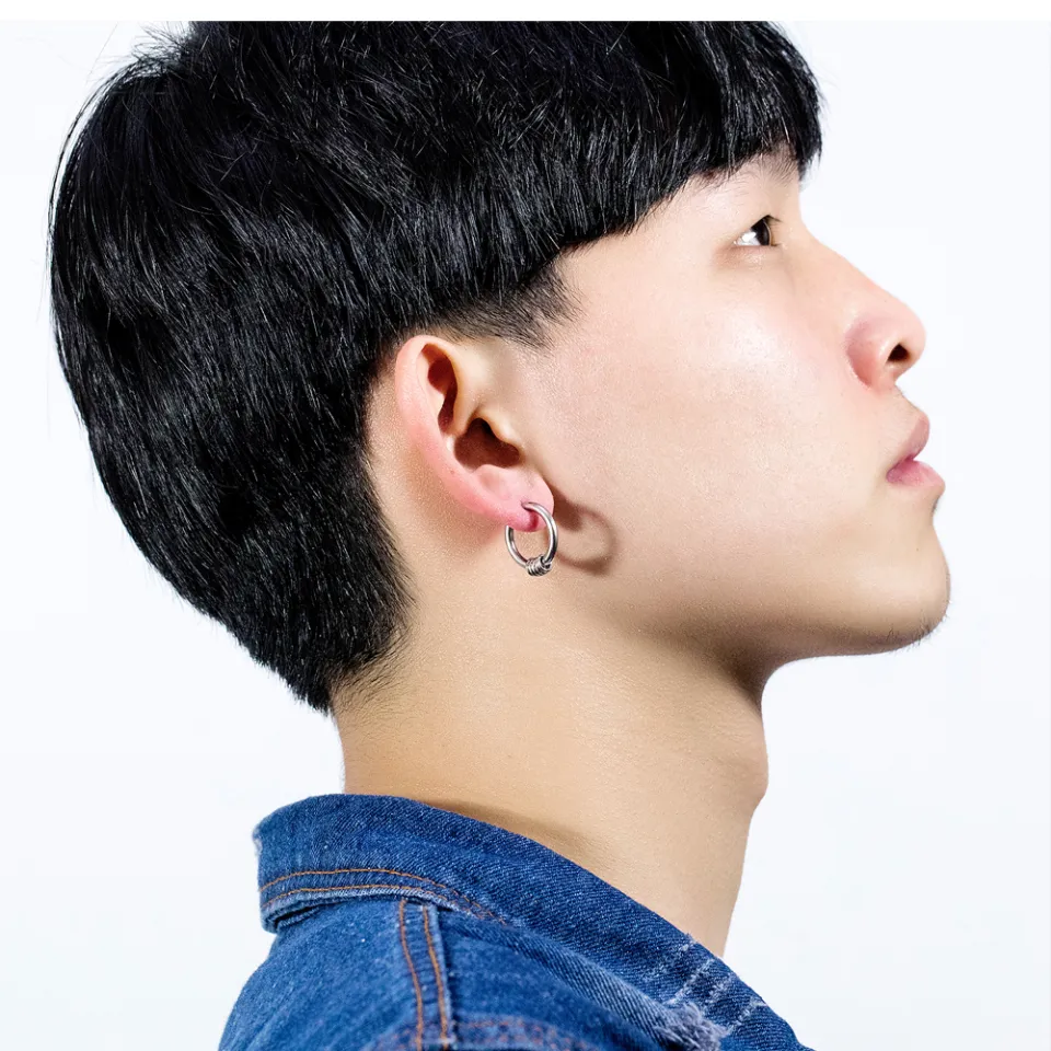 KPOP DNA Korean V Titanium Steel Round Cartilage Hoop Earrings For Men  Hipster Rock Style Jewelry With Punk Circle Design Ea245Z From Hyfvy,  $35.88 | DHgate.Com