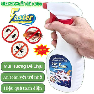 Xịt Đuổi Muỗi Côn Trùng Thảo Mộc FASTER 500ml Mùi Hương Dễ Chịu Xuất Xứ Thảo Mộc - Xua Đuổi Ruồi Muỗi Gián