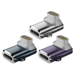 Hợp kim nhôm từ chargingadapter Loại C đến 3 pin với đèn LED xách tay Keyring cho thiết bị đeo tay