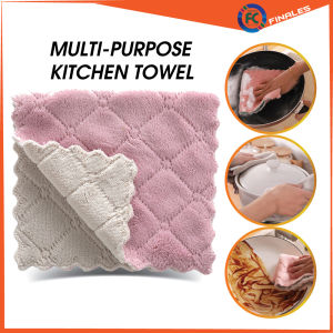 Kitchen Microfibre Towels Tuala Dapur Cleaning Double Sided Dishcloth Wash Cloth Household Clean Kain Pencuci Pinggan