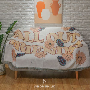 Throw Blanket Friendsy/Selimut Cover Sofa Alas Lantai Alas Piknik Taplak Meja Walldecor Lembut