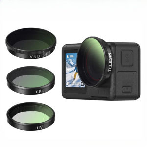 TELESIN CPL ND8 ND16 ND32 UV VND Lens Set Aluminium Alloy Frame for DJI OSMO Action 3 4 5pro CPL ND Quick Release Filter Set
