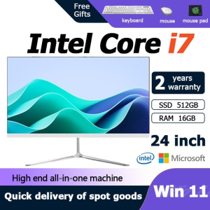 ASUS All in One PC Kit 22/24 inch Intel Core i7 16GB RAM 512GB SSD Windows 11+ MS Office Desktop PC，Suitable for office study design and entertainment with mouse and keyboard included