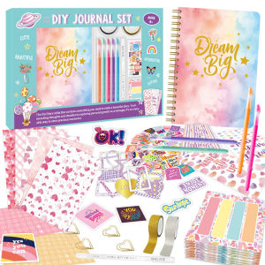 EmmAmy® DIY JOURNAL SET Diary Scrapbook Sticker Childrens Diy Handbook Gift Box Set DIY Notebook Gift Box Set