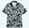Kaos Polo Distro Dewasa Motif Daun Eksotis Lengan Pendek - COD Tersedia. 
