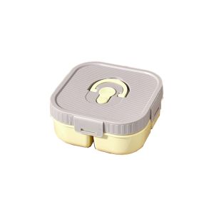 J9YXDU Microwave Safe Plastic Lunch Box Portable 2/3 Compartment Fruit Box with Lids Multifunctional Reusable Divided Lunch Plate Kid Student