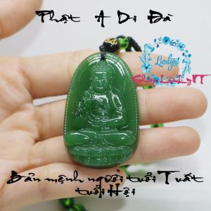 Dây chuyền phật A Di Đà - Phật bản mệnh người tuổi Tuất tuổi Hợi - mặt phật - tượng phật - vòng cổ mặt phật
