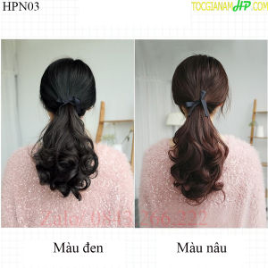 Tóc giả ngoạm xoăn dày dặn như tóc thật dài 45cm Khuyến mại lớn Khách mua mới