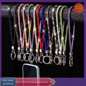 Graceful Luxury Mobile Phone Wrist Straps Glitter Rhinestone Phone Lanyard Keychain Hanging Anti-lost Rope