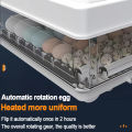 220V/12V Eggs Incubator 12/24/48/64/130 Eggs Automatic Chicken Egg Incubator Constant Temperature Incubator Auto Turning Hatcher Chicken Duck Goose Quail Bird Humidity Temperature Control Dual power supply Egg Incubator Fully Automatic Egg Automatic. 
