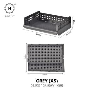 Homlly Stackable Storage Foldable Baskets for Closet Shelf Storage