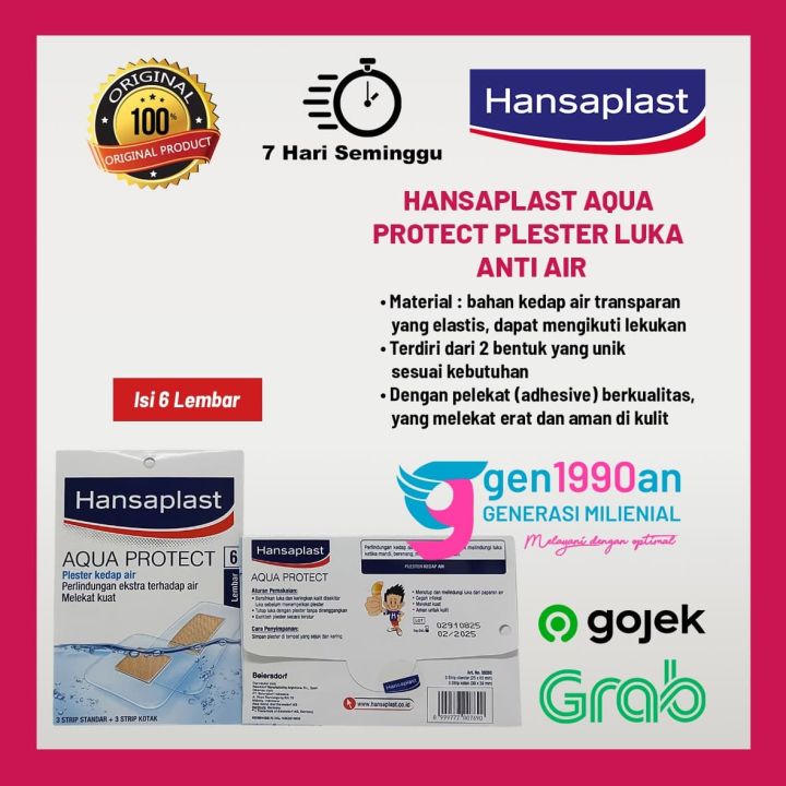 Hansaplast Aqua Protect Plester Luka Anti Air Plester Luka | Lazada ...