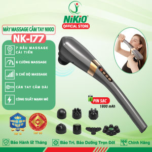 Máy massage cầm tay 7 đầu pin sạc Nikio NK-177 - 5 chế độ và 6 tốc độ