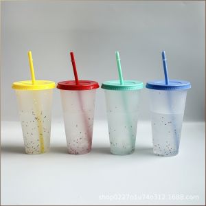 Plastic Cups Environmentally Friendly Drinking Cup Drinking Utensils Color Change Visual Attraction