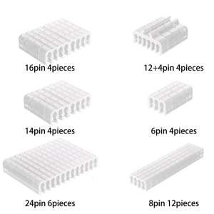 PVC Wire Combs Wire Guide For 1.8-2.5mm Sleeved Lines Computer Line Manager 34pcs