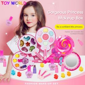 【READY STOCK】Makeup set box girl make up toys for girls toys kids pretend play set Washable murah cosmetic bag makeup box Mainan Mekap Budak Perempuan mekap budak