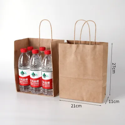 [HCM] 25 Chiếc túi giấy kraft có quai đựng quà nhiều kích thước túi măng đựng thực phẩm -TyHome
