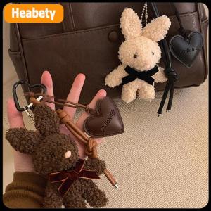 【2-3 days delivery】 Kawaii Plush Rabbit Keychain Y2K Cute Sweet Bunny Stuffed Keyring Backpack Pendant Bag Hanging Decoration For Girls Gift