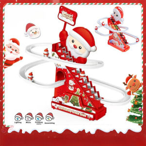 Oldlaiben ของเล่นซานต้าสไลด์เรืองแสง ด้วยดนตรีเบา ของเล่นเด็ก ของขวัญคริสต์มาส