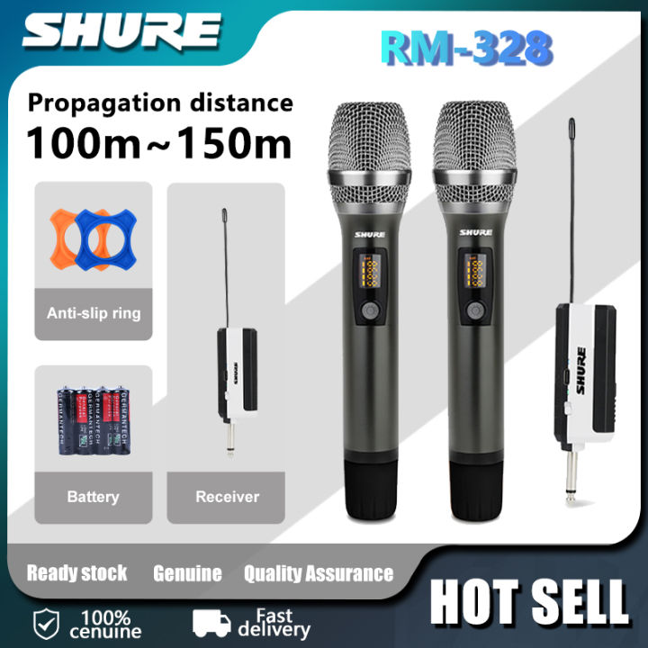 SHURE Microphone RM328 ไมโครโฟนไร้สายระดับมืออาชีพ UHF เข้ากันได้กับ ...