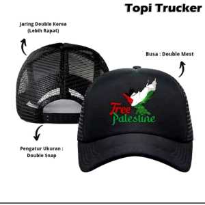 Topi Jaring Trucker Sablon Motif Free Palestina\ Save palestina New Fashion