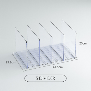 Multipurpose Bag Organizer Space Saver Transparent with Adjustable Partition Kitchenware Magazine Bags Wardrobe Storage