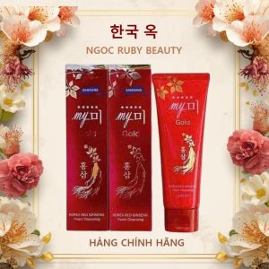 Sữa rửa mặt sâm đỏ My Gold Korea Red Ginseng Foam Cleanser 130ml - NGOC RUBY BEAUTY