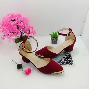 Toko Alika - Sandal Wanita Heel Terbaru / Heel Hak 5cm Marun