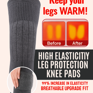 Long and Very Soft Cashmere Knee Brace Maintains Temperature & Anti-Cold Knee Protective Equipment for Cold Pain