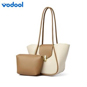 VODOOL Large PU Leather Shoulder Bag for Women Stylish Crossbody Bag for School Work and Travel in Black or Brown