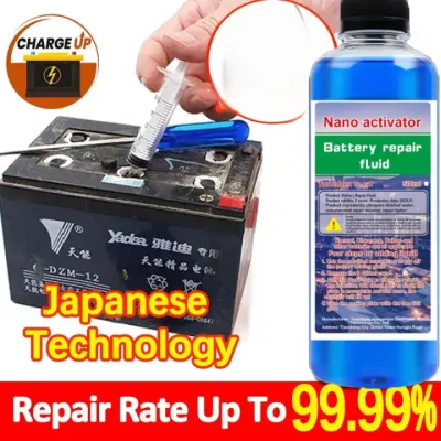 【3 detik untuk diperbaiki Berikan alat】cairan perbaikan aki jual cairan elektrolit aki kering cairan perbaikan baterai 500ml air aki cairan aki kering cairan aki motor Tidak perlu mengganti baterai perbaikan 99.9% solusi perbaikan baterai cairan baterai