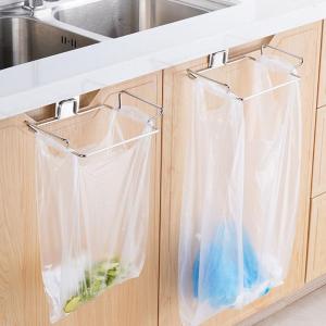 ANGY Cupboard Drawer Stainless Steel Rubbish Can Kitchen Hanging Basket Storage Organizer Trash Bag Holder Garbage Bag Rack