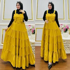 QF Overall tanpa inner TERBARU / Overal 931 bahan babycodoray / gamis terbaru / overall muslimah murah / gamis bahan adem / Gamis overall susun