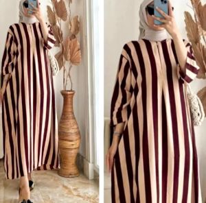 Gamis MIDI dres Daster salur lowo lengan 3/4 model terbaru