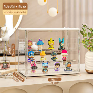 กล่องใส่โมเดลมีไฟ กล่องโมเดล กล่องใส่ art toy แต่งห้องนอน มีให้เลือก 4 สี กล่องใส่ arttoy ไฟ วางซ้อนได้