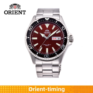ORIENT Mako III 200M Mechanical diving Sports Watch Red Metal Strap - 41.8mm (RA-AA0003R)