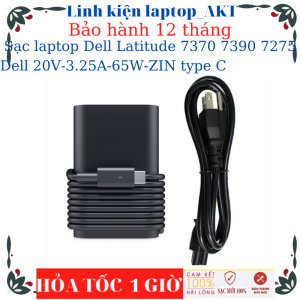Sạc laptop Dell Latitude 7370 7390 7275 Dell 20V-3.25A-65W-ZIN type C
