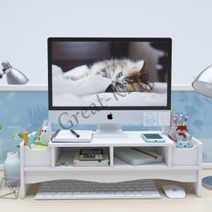 Great-King Office desktop storage box rack Desktop computer monitor screen Base